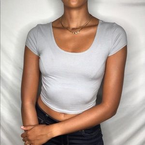 Gray sleeveless crop top wet seal M m shirt